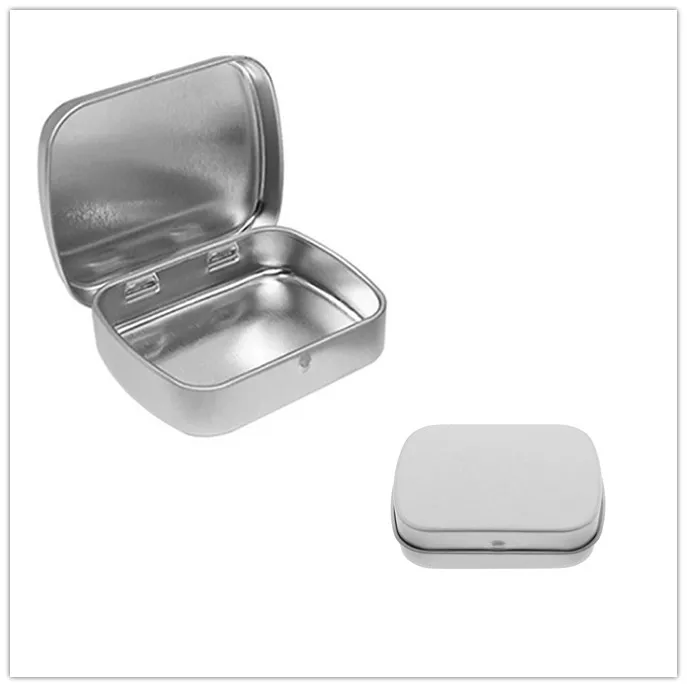 

New Portable Silver Metal Rectangle Pill Box Box Damp Proof Medicine Tablet Container Storage Drug Holder Travel 1pc
