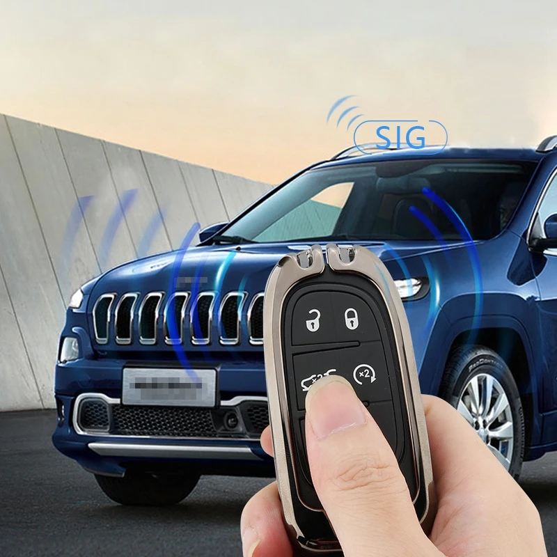 Автомобильный держатель для ключей, накладка на брелок, подходит для Jeep Compass, аксессуары для интерьера, чехол для ключей из алюминиевого сплава, Новинка