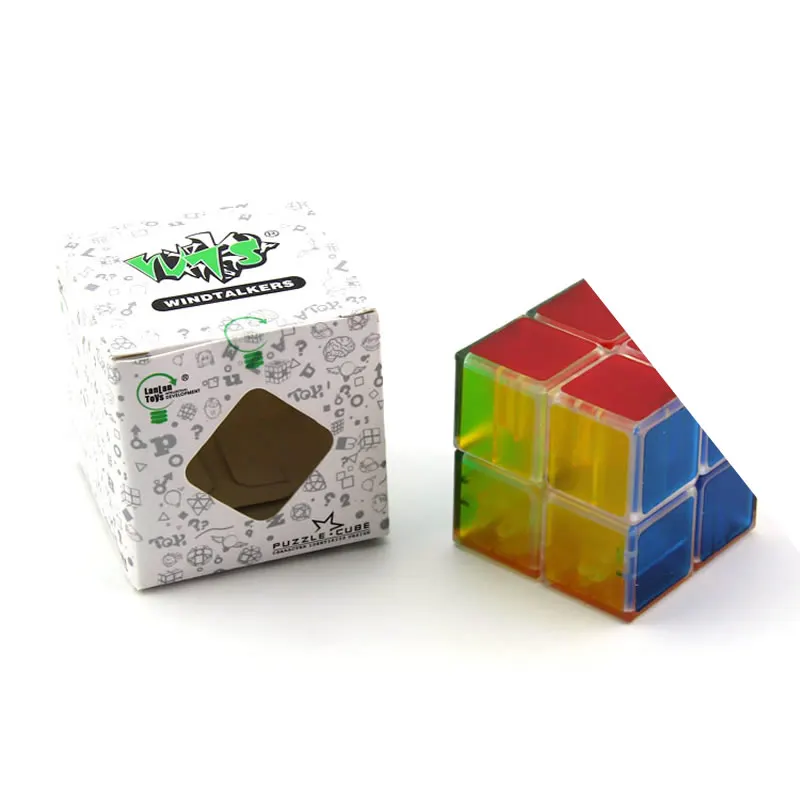 LanLan 2x2x2 волшебный куб 2x2 Прозрачный Cubo Magico Профессиональный скоростной пазл антистресс Развивающие игрушки для детей