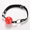 1PCS Adult Games Silicone Ball Oral Fixation Bondage Mouth Gag Mouth Stuffed PU Leather Band Sex Toys for Couples 1