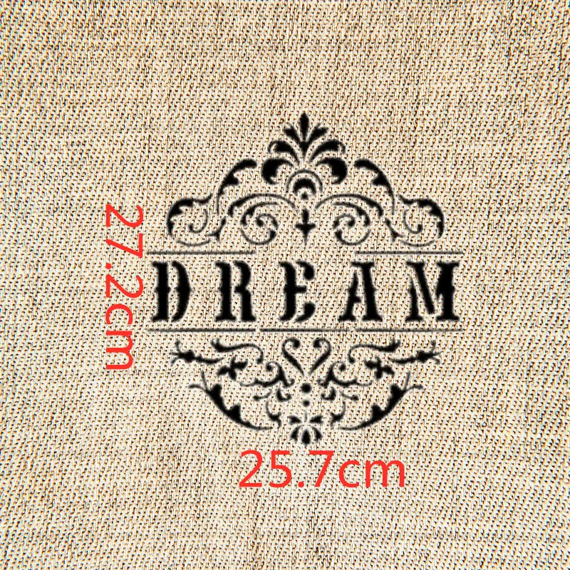 

1piece 30*30cm,Vintage DREAM Stencil for painting,Vintage Frame template for wood painting,Furniture,Crafts,Home Decor#760
