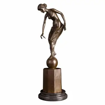

Sexy Western Woman Bronze Statue Bare Female Sculpture Modern Nude Art Figurine Decoration Anniversary Gift