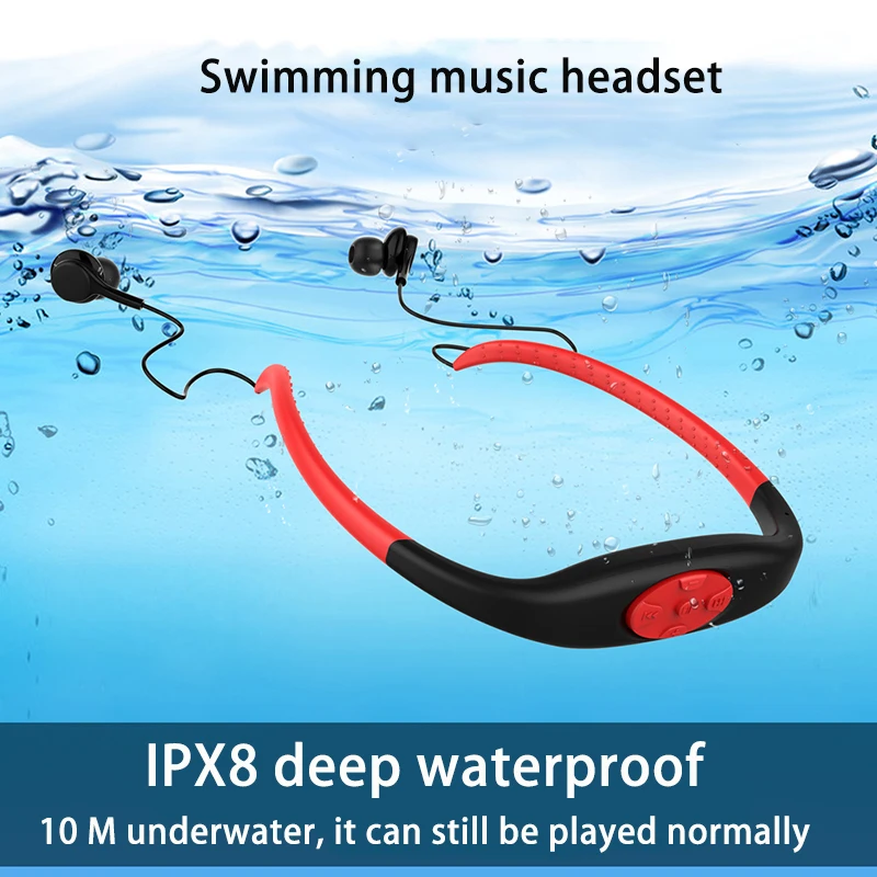 K3 Swimming Headsets Wireless Bluetooth Earphone Mp3 Player Waterproof Sports Headphones With Microphone For Xiaomi Huawei Sony