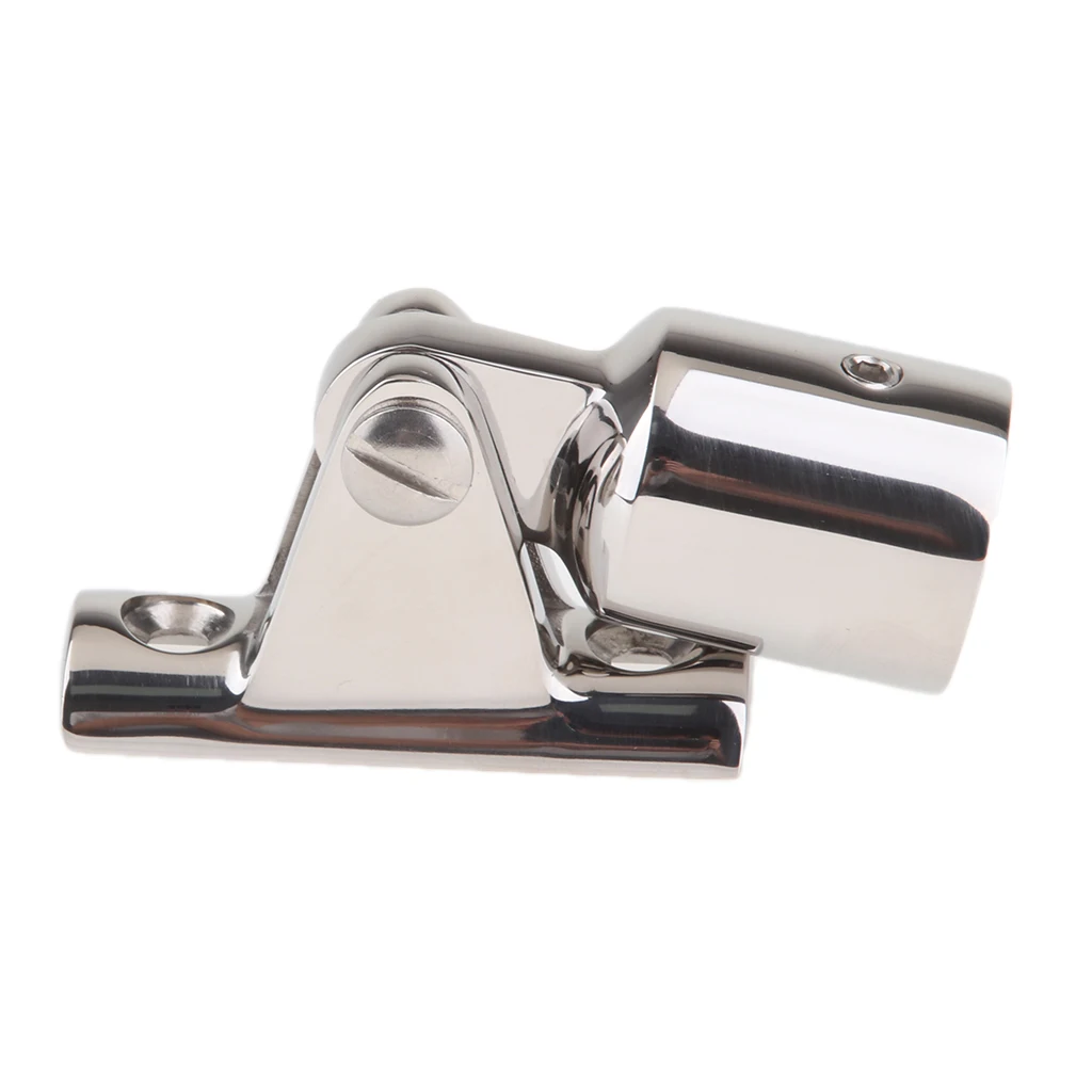 Marine Boat Bimini Top Cap Eye End 7/8 inch Deck Hinge Mirror Polished 316 Stainless Steel