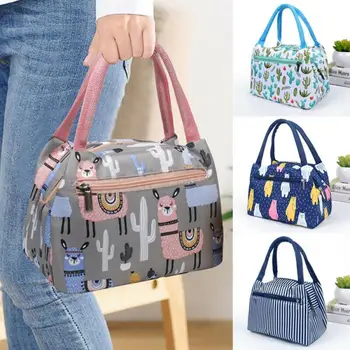 

Cartoon Waterproof Lunch Bag With Aluminum Foil Insulated Insulated Thermal Cooler Bags Picnic Food Box