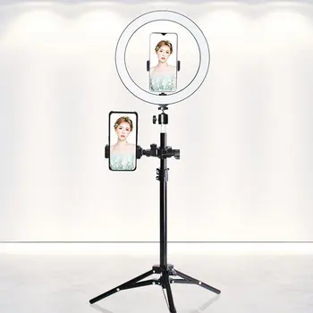 

10 Inch Flat Ring Light Selfie Beauty Photography Mobile Phone Live Light Three Color Temperature LED Fill Light
