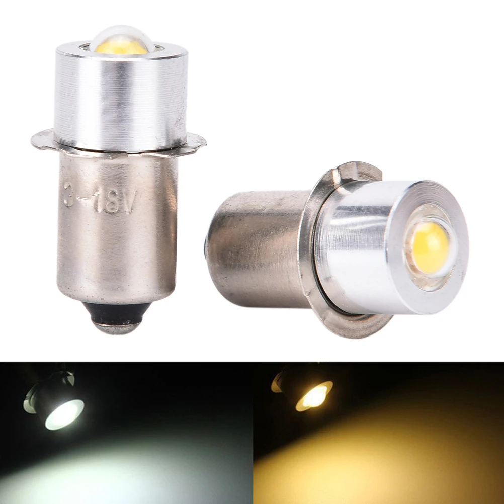 DC3-18V P13.5S PR2 1W Warm/Pure White LED Flashlight For Interior Bike Torch Spot Lamp Bulb High Brightness