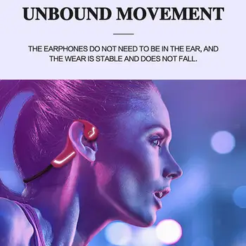 

1Pcs Bluetooth Bone Conduction Wireless Earphone Sports For Apple Long Android Headsets Standby Earbuds Waterproof K7A6