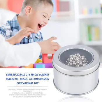

5Mm Buck Ball 216 Magic Magnet Magnetic Beads Decompression Educational Toy N35 Ndfeb Magnetic Ball Toys