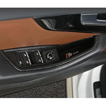 

Car Door Storage Box For Audi A3 S3 Q2L A4L A5 ABS Carbon Fiber Texture Interior Handle Armrest Organizer Frame Trim Stickers