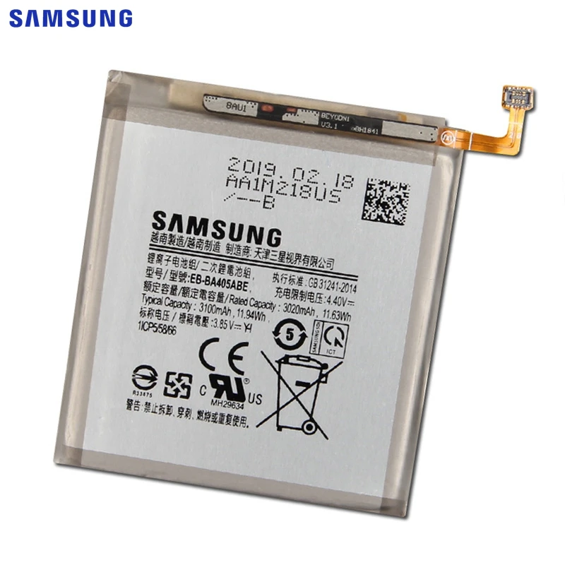Оригинальная Аккумуляторная батарея для SAMSUNG GALAXY A40 A405F аккумулятор 3100