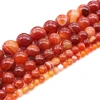 Wholesale Natural Stone Red Stripes Agates  Beads For Jewelry Making DIY Bracelet Necklace 4/6/8/10/12 /14 mm Strand 15'' ► Photo 1/6
