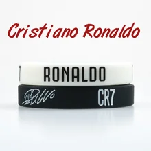 Cr7 cristiano ronaldo silicone pulseira fãs de futebol clube silicone pulseira preto branco cores adulto crianças tamanho moda presente(China)