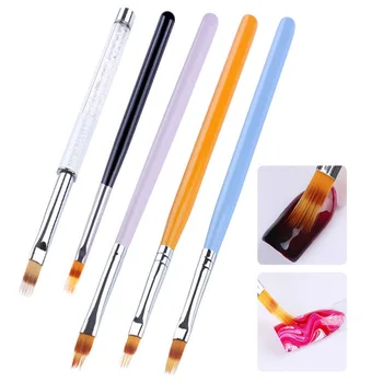 

1Pc Gradient UV Gel Pen Drawing Painting Soft Brushes Pink Handle Manicure for Nail Art Brush Transfer Manicure Tool