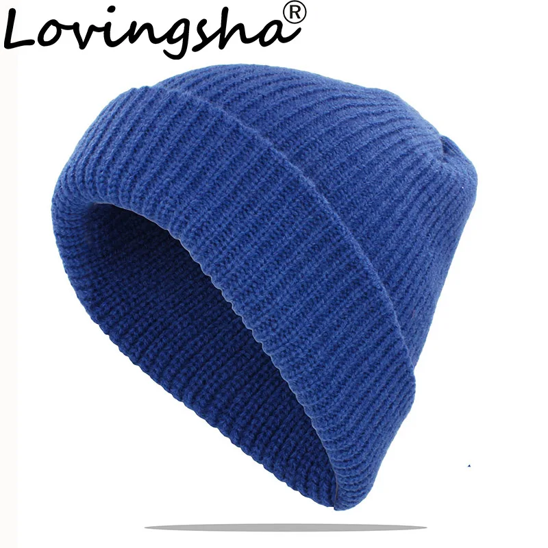 

LOVINGSHA Winter Warm Hat For Men Adult Unisex Outdoor New Wool Women Knitted Beanies Skullies Casual Cotton Hats Cap HT170