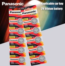 Panasonic Оригинал 10 шт./лот cr 2032 кнопочные батарейки 3 в монета литиевая батарея для часов пульт дистанционного управления калькулятор cr2032