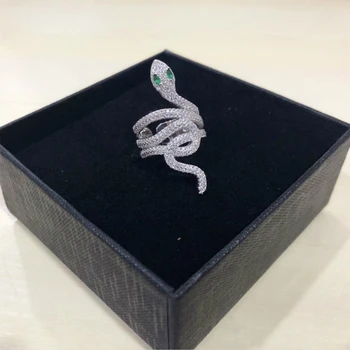 

MINA BEAR Luxury Snake Cross winding Zircon Rings For Women infinity Rings Gifts Unique Design Fashion Jewelry
