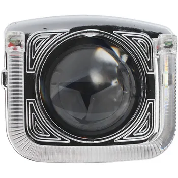 

2.5" LED Running Lights DRL Angel Eyes Bi xenon Projector Lens HID Headlights H1 H4 H7 Car Retrofit Headlamp APP RGB Devil Eyes