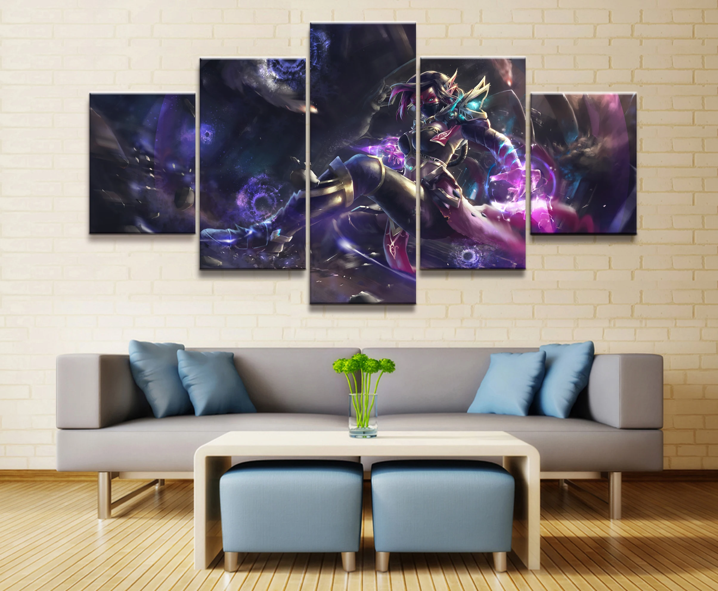 Home Decor Modular Canvas Picture 5 Piece Dota 2 Templar Assassin Game Painting Poster Wall For Hom