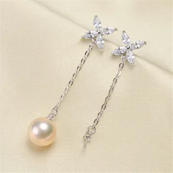 

Handmade Jewelry Earrings Fittings Silver Earring Hook Claps Accessories For Women Pearls Earring Making