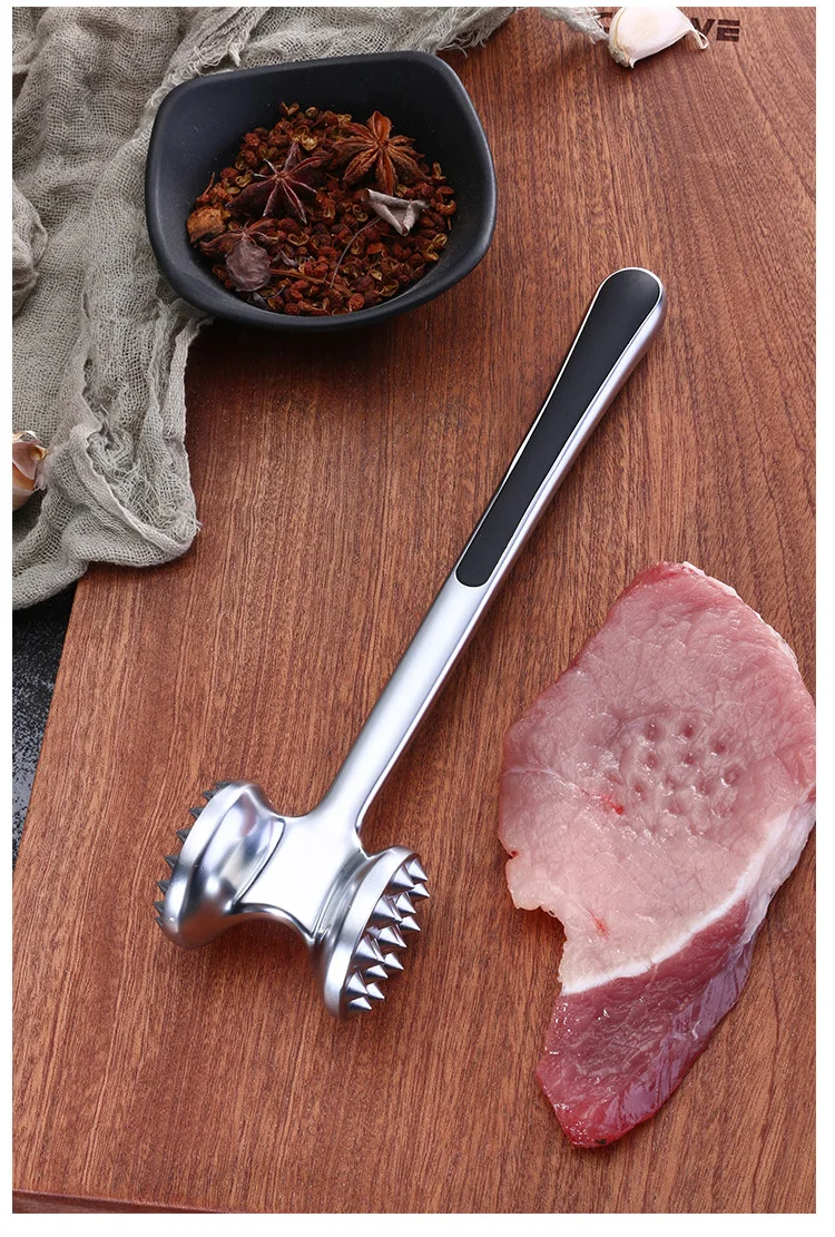 Zinc alloy loose meat hammer Pork chop steak Meat velvet tender meat minced meat hammer Creative kitchen tools