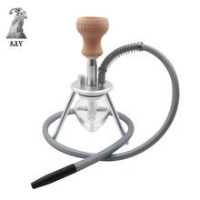 SY портативный дорожный набор кальяна с керамической чашей силиконовый шланг алюминиевый сплав Chicha Narguile Sheesha стеклянный кальян Chicha