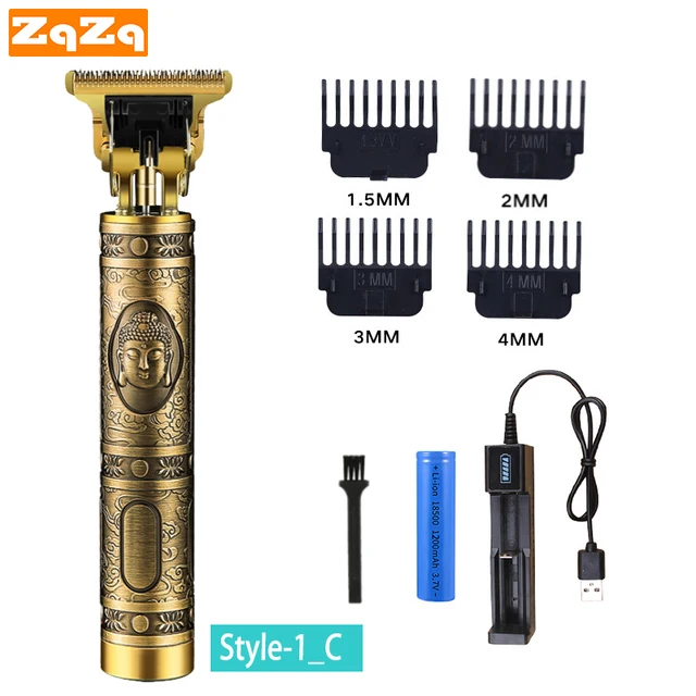 ZqZq Hair Trimmer Clipper Rechargeable Hair Clipper,Men Trimmer Electric Shaver Barber Machine Rechargeable Cutter Barbershop Style-1-C