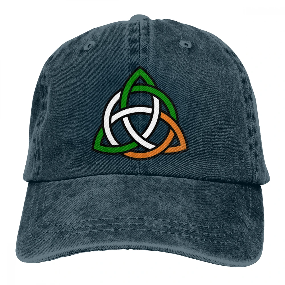 Символ Трикветр Casquette черный унисекс Мужские Женские джинсовые бейсболка с ремешком кепки Регулируемый Гольф папа шляпа