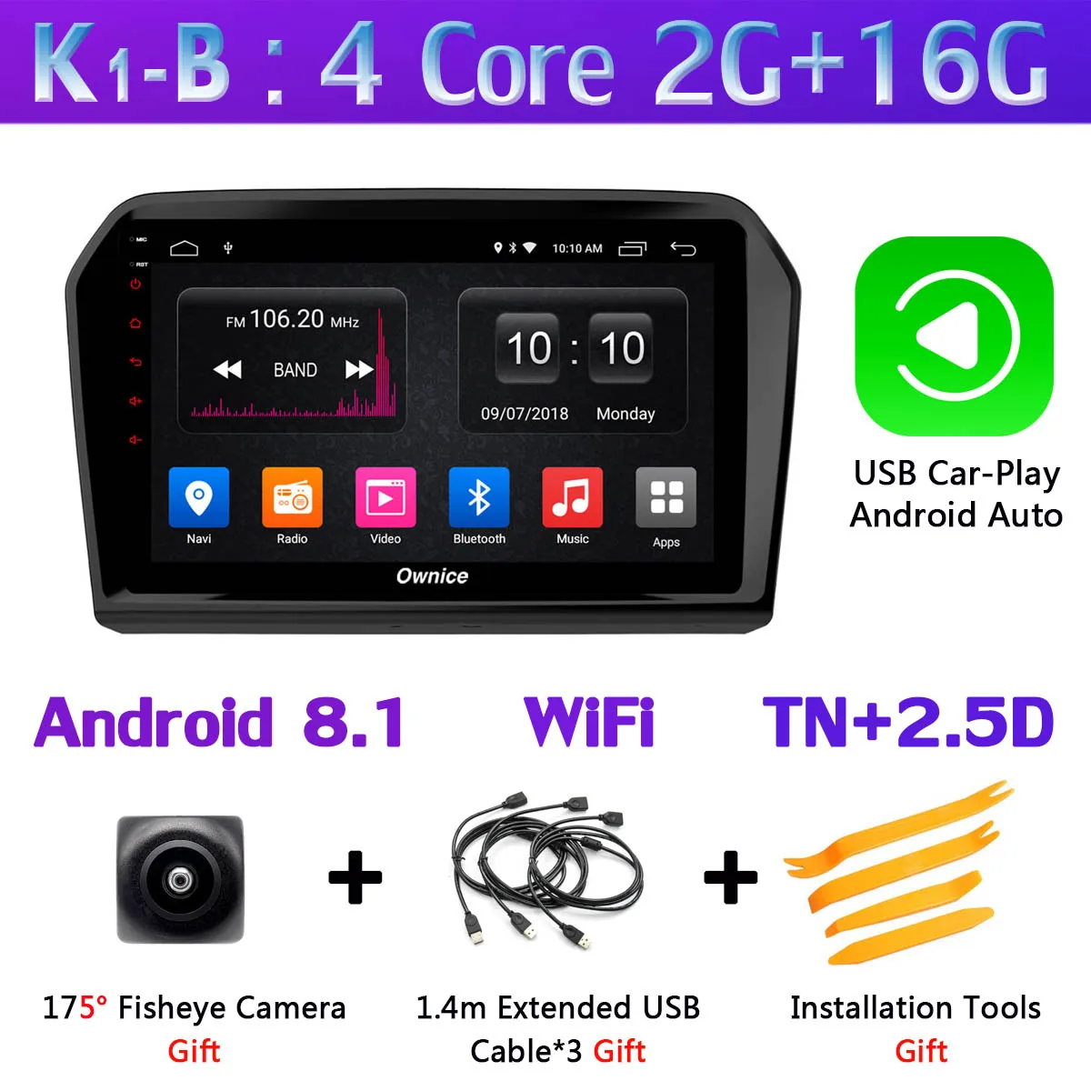 K1-B-CarPlay 360°4×DVR AHD камера 4G LTE WiFi Android 9,0 8 ядер 4 Гб+ 64 Гб gps Радио DSP CarPlay Автомобильный плеер для Фольксваген Джетта 2013 - Цвет: K1-B-CarPlay