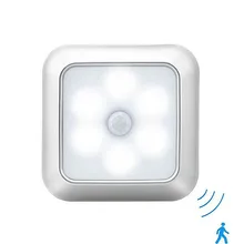 PIR датчик движения тела активированный аккумулятор Ночной светильник 6 светодиодов шкаф светильник Настенный светильник для дома прикроватная лестница кухонный светильник ing