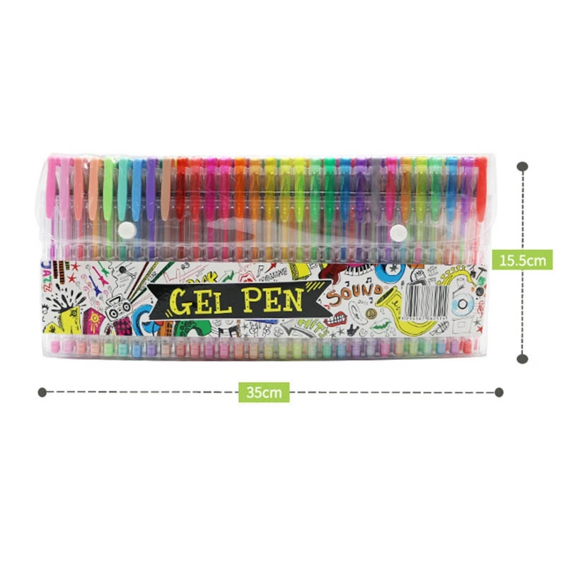Kopen 120 Kleuren Gel Pennen Set Vullingen Gel Inkt Pen Metallic Pastel Neon Glitter Schets Tekening Kleur Pen School Briefpapier Kleur gel Pe