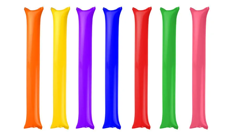 100pcs/lot=50bags mix color Inflatable Clapper,cheerstick, Inflatable Sticks, Balloon Stick Clapper Cheering Stick Noise Maker 2