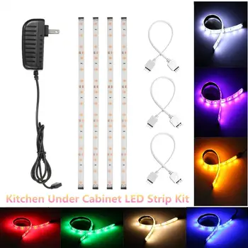 

LED Strip UK Plug 4*30CM Light Bar Lighting Accessory Cabinet Waterproof NEW SMD_5050 Kitchen 2017 Bathroom