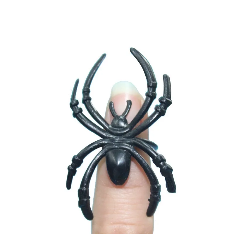 30PCS Plastic Black Spider Trick Toy Halloween Haunted House Prop Decorations Christmas Children's Day Gift