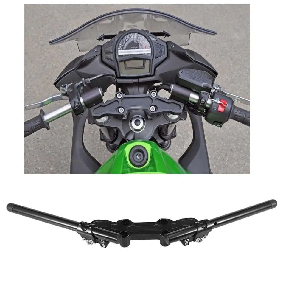 

Motorcycle Clip-On Adapter Plate Handlebars Set for Kawasaki Ninja 650R 2006-2011 650 2012-2016 ER-6F 2006-2016 Hot