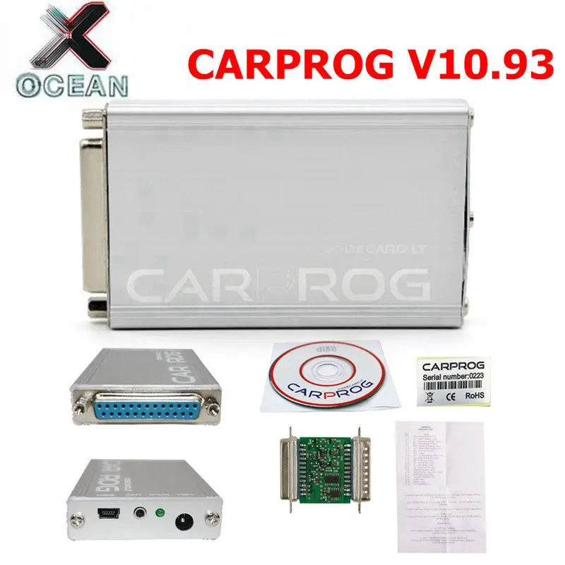 

2019 Newest Carprog V10.93 Full 21 Adapters Car Prog 10.93 ECU Chip Tuning ECU Programmer Airbag Reset Tool Carprog 10.93