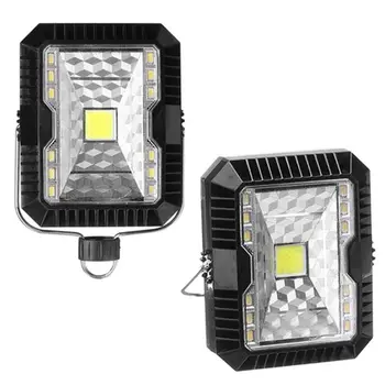 

5W Outdoor Solar LED Flood Light Camping Lantern Camping Tent Lights Portable Flashlight USB Rechargable Q0KF