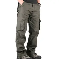 Мужские брюки карго мужские повседневные многокарманный военный большой размер 44 мужские брюки, тактические брюки, армейские прямые брюки