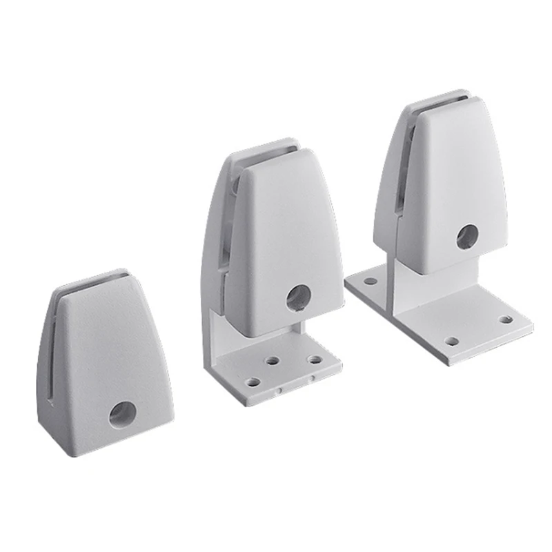 Rectangular 31x23mm Chrome Finish Glass Shelf Clip Clamp Holder Support Bracket
