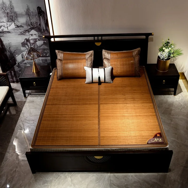 Bedspread on the Bed Linens Bed Covers Cover Linen Mattresses Elastic Fitted Sheet Mattress Summer Bamboo Mat Mat