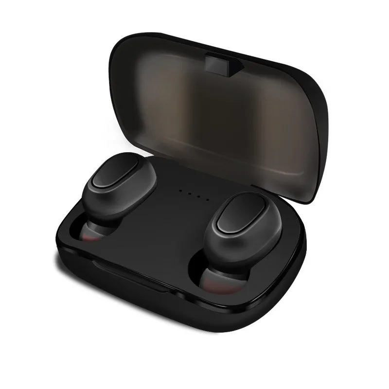LEORY Y33 TWS, беспроводные bluetooth 5,0 наушники, водонепроницаемые спортивные наушники с кнопками, сенсорное управление, стерео, HD, Hi-Fi, музыкальная гарнитура - Цвет: Черный