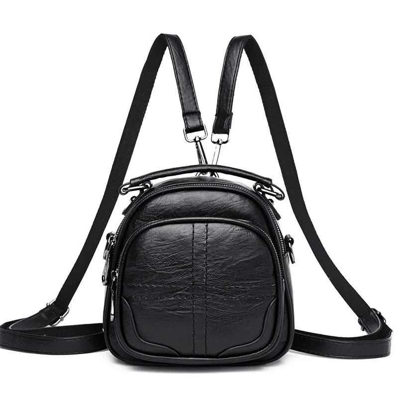 

Women's Bag Double Shoulder Bag Mini Bag Cross-border Retro-style PU Leather Youth Travel Backpack Women's Bag