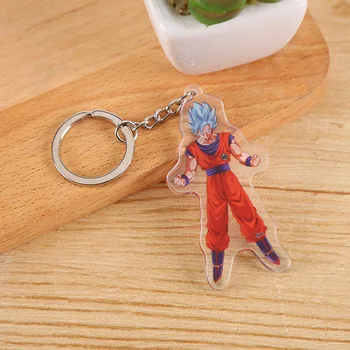 

New Style Dragon Ball Goku Acrylic Keychain Double Transparent Dragon Ball Key Chain Backpack Pendant Decoration Keyring