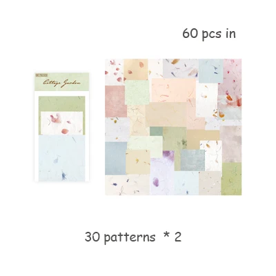 50/60 Sheets Retro Floral Material Paper Decorative Material Paper Journal Scrapbook Planner Kawaii Stationery School Supplies 02 huacao
