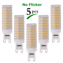 Ledgle 10w g9 100 diodos emissores de luz 900lm AC100-240V não-pode ser escurecido nenhuma cintilação 80w equivalente lâmpadas de halogéneo branco quente g9 lâmpadas