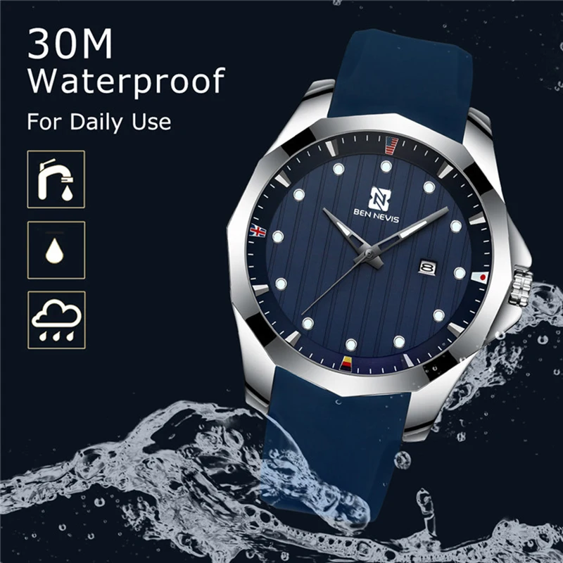 Часы Relojes мужские модные спортивные кварцевые деловые