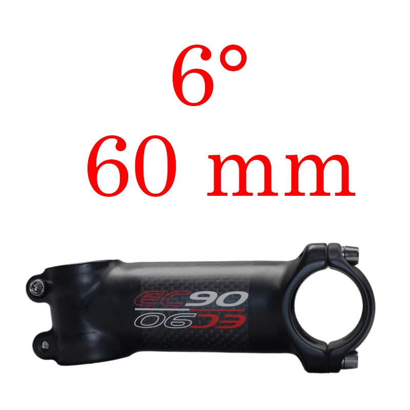 6 Degrees 60mm EC90 MTB дорожный велосипед, запчасти для горного велосипеда, алюминиевый карбоновый руль, Сверхлегкий Руль, угол поворота 6/17 градусов, 28,6 мм, 31,8 мм - Цвет: 6 Degrees 60mm