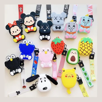 

Mini Silicone Coin Purses 2020 New Chlidren Small Wallets Cute Cartoon Purses Girls Key Case Bluetooth earphone Box Wristlet Bag