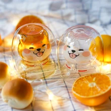 Сиба кружка с двойной стенкой теплоизоляционные очки кружки Милая чашка для собак креативная посуда для кофе вода молоко чашки для дома подарок животное