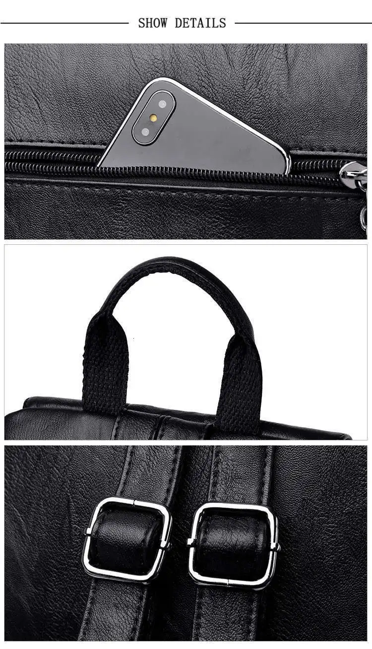 Woman High capacity travel Backpack Lady leather Backpack Fashion Female student Bag Sac a Dos School waterproof Shoulder Bags